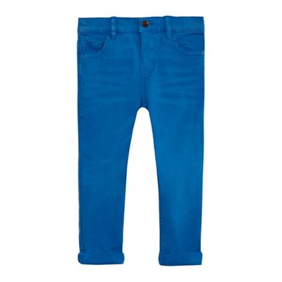 Boys' blue rolled-up jeans